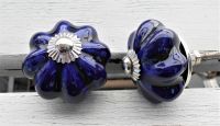 Keramikgriff flower blau
