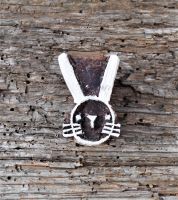 Hase, Tiermotivstempel, Blaudruckstempel, Druckstempel, Holzstempel
