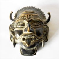 Maske, Teufelsmaske, Dämonenmaske, Messing