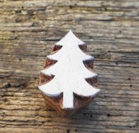 Druckstempel, Blaudruckstempel, Holzstempel, Stoffdruckstempel, Motivstempel, Baum